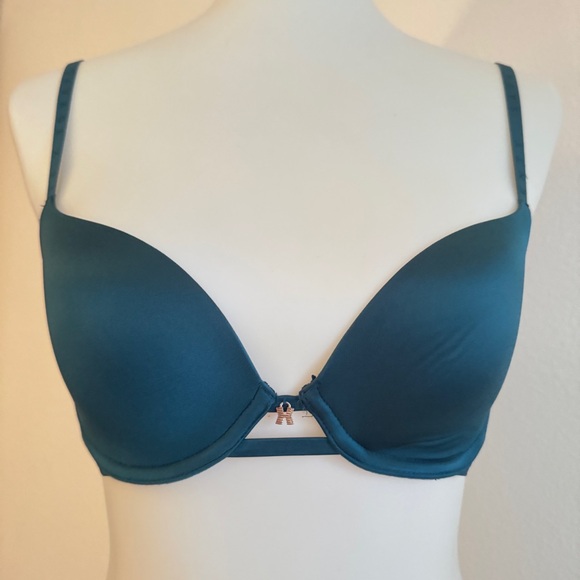 Savage x Fenty Core Microfiber Tee Shirt Bra In Blue / Teal color size 32A - Picture 11 of 14